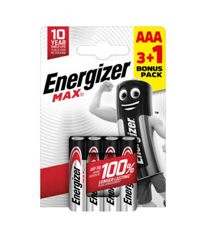 Батареи пальчиковые маленькие Energizer AAA 3+1